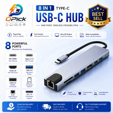 8-in-1 USB Type-C Multiport Hub for Work, Entertainment & Everyday Connectivity