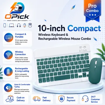 10-Inch Green Keyboard and Mouse Set – Space-Saving Setup for Work & Study