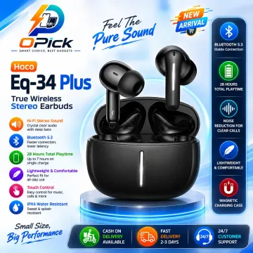Hoco EQ34 PLUS Wireless Bluetooth Earbuds with Deep Bass, ENC Calling & Long Battery Performance