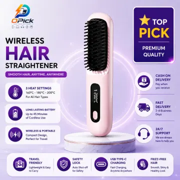 Cordless Wireless Hair Straightener – Compact Styling Solution for Home & Travel