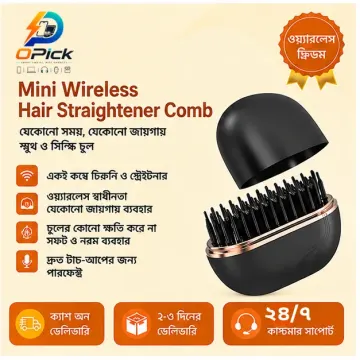 Mini  Hair Straightener Portable Rechargeable Hair Straightening Brush