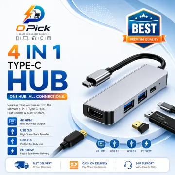 4-in-1 USB-C Multiport Hub – Smart Connectivity Solution for Work & Everyday Use